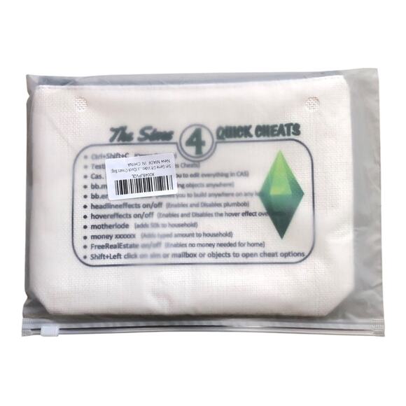 GJTIM Sim Game Gift Video Game Lover Sims 4 Quick Cheats Gaming Zipper Pouch - Picture 2 of 12